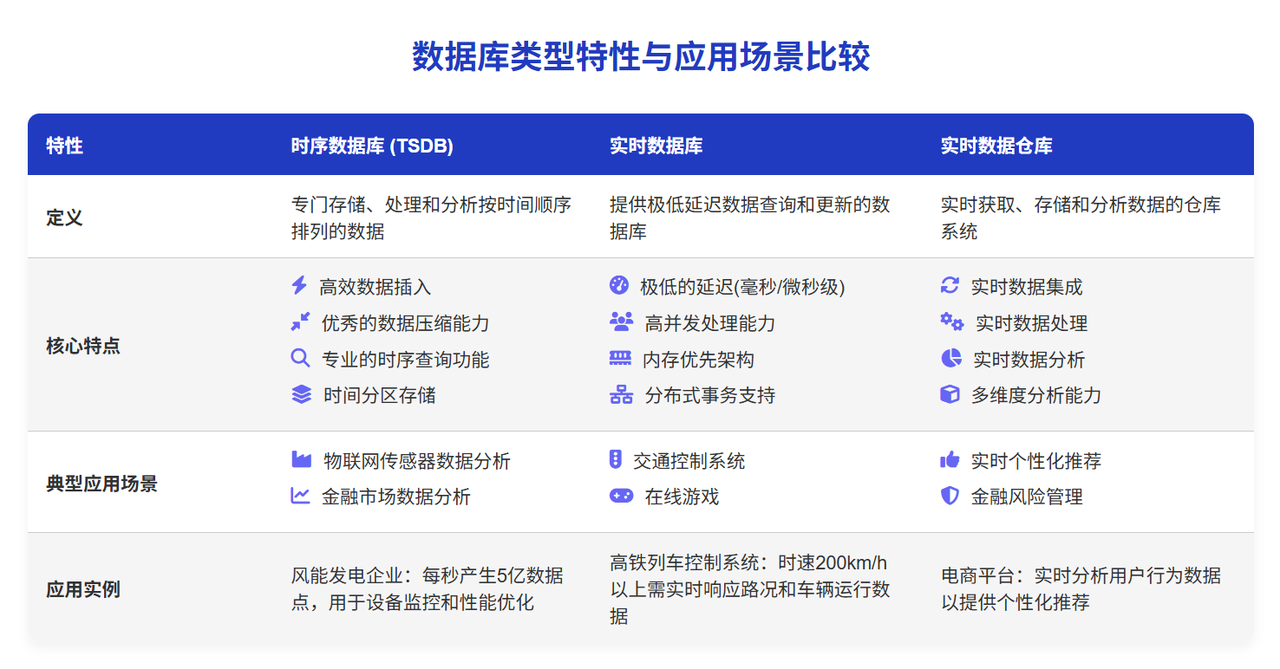 数据库类型特性与应用场景比较